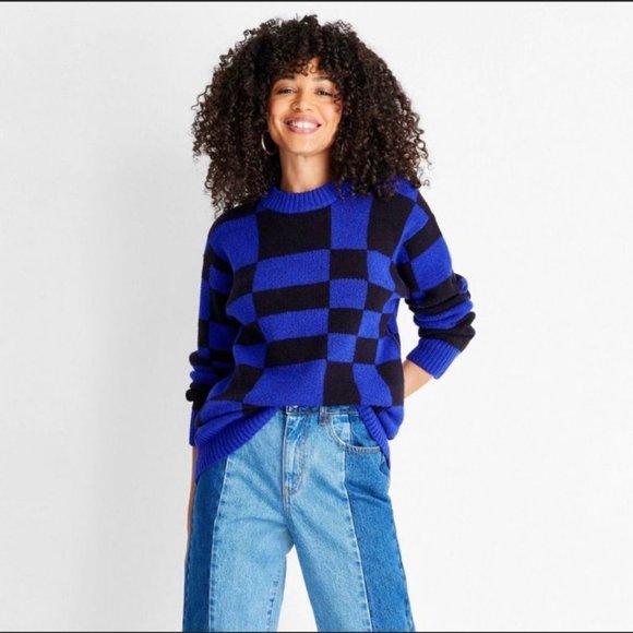 Future Collective Kahlana Barfield Geometric Sweater - Picture 1 of 3